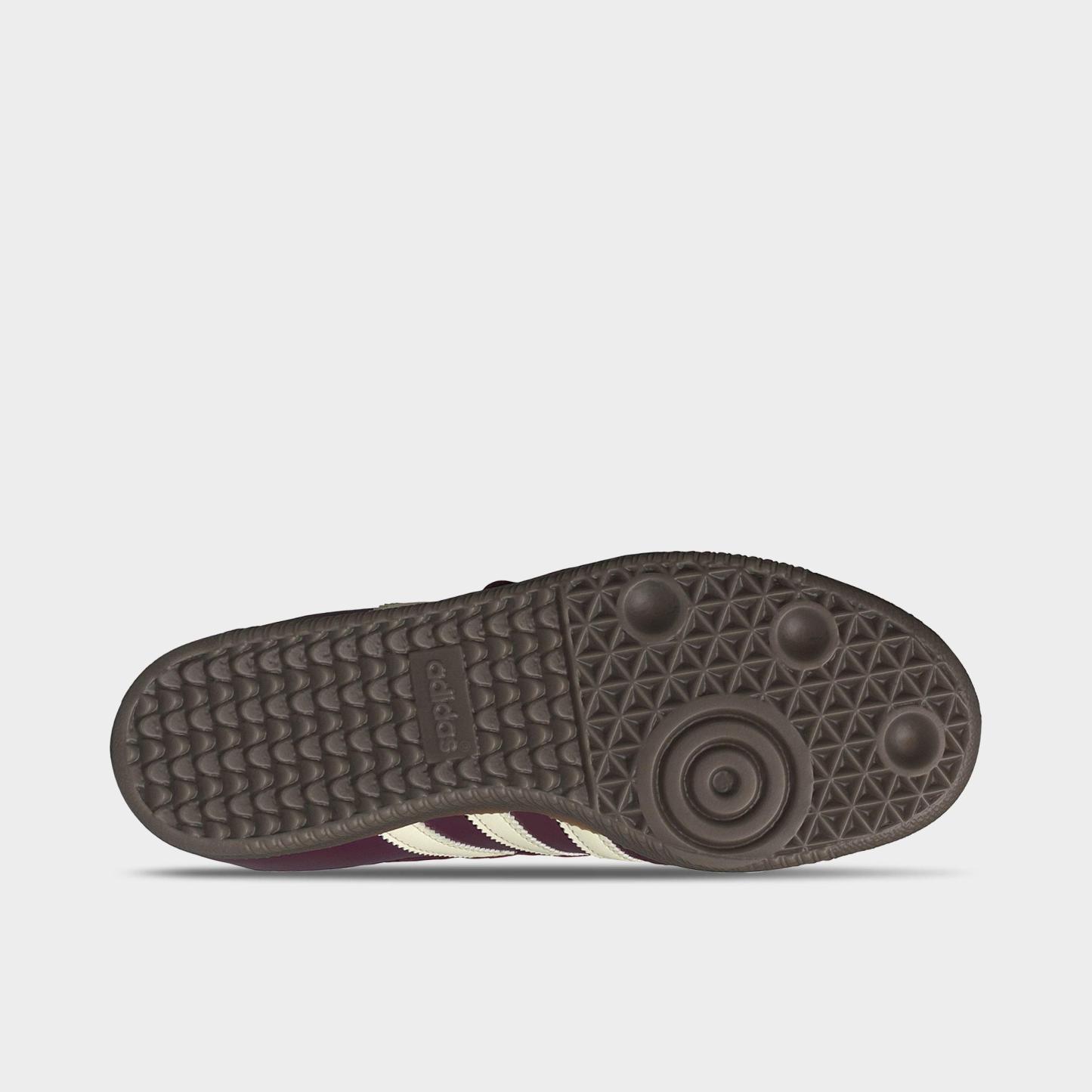 Women's adidas Originals Samba Jane Casual Shoes - Part 1 - Maroon/Cream White/Gold Metallic - Bottom view
