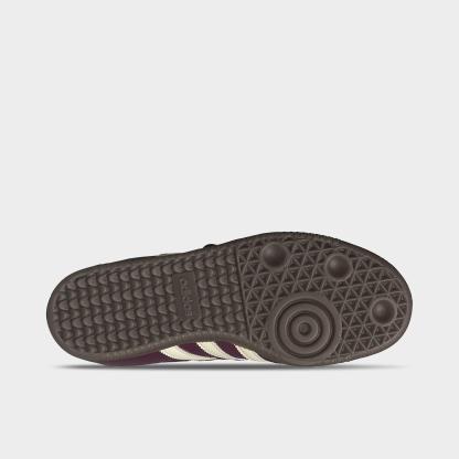 Women's adidas Originals Samba Jane Casual Shoes - Part 1 - Maroon/Cream White/Gold Metallic - Bottom view