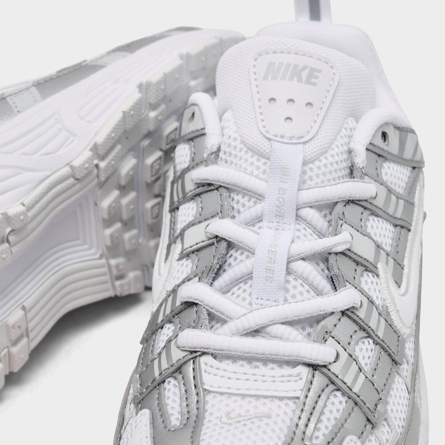 Little Kids' Nithtke P-6000 Casual Shoes - White/Photon Dust/Metallic Silver - Detail shot