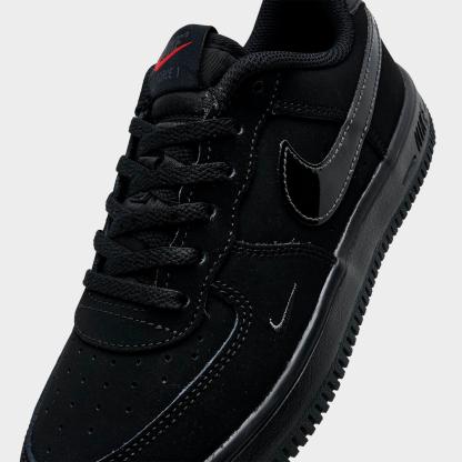 Little Kids' Nike Force 1 Casual Shoes - Black/Smoke Grey/Dark Smoke Grey