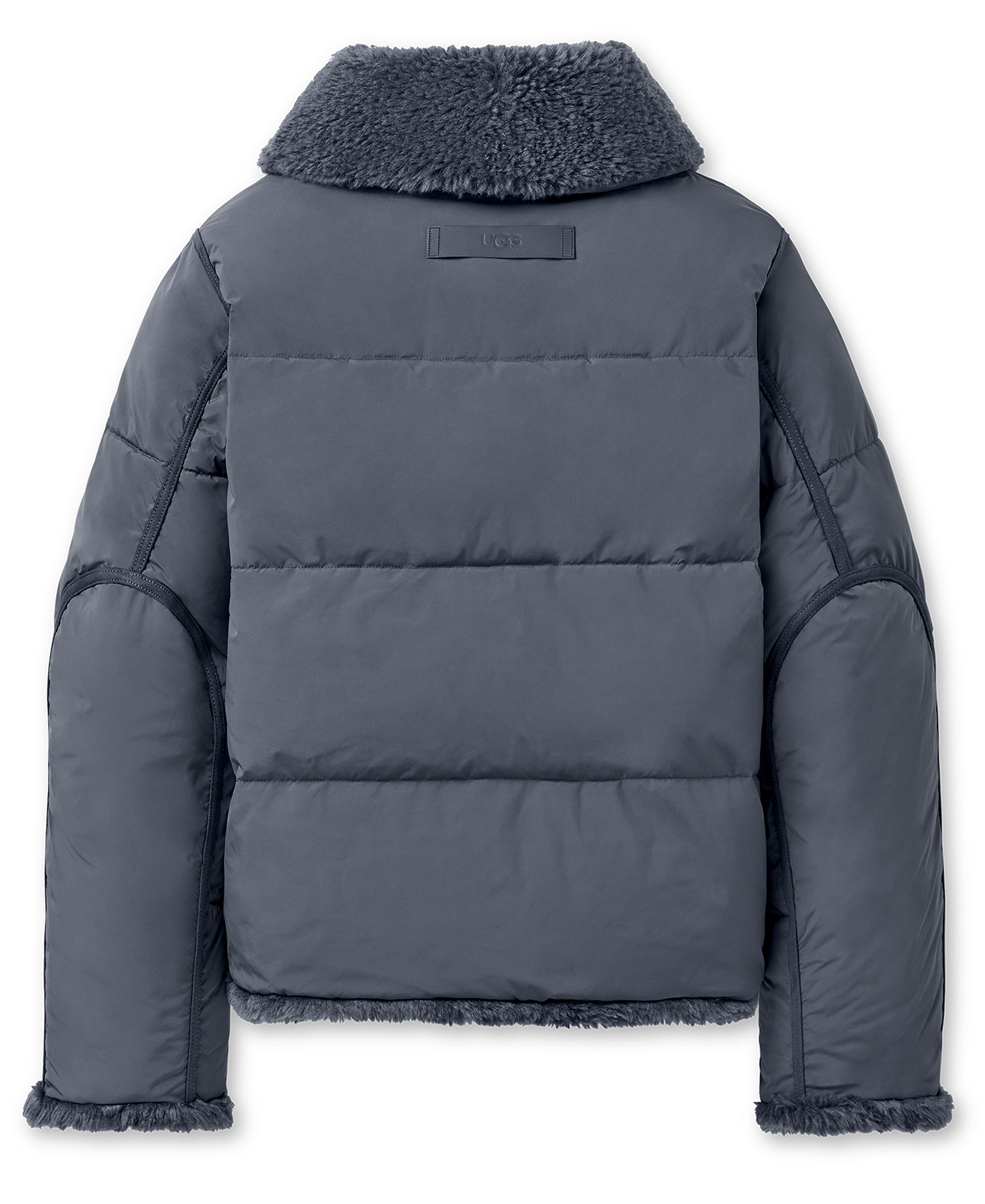 UGG Women's Wylda Oversized-Fit Shawl Collar Puffer Jacket - Eve Blue