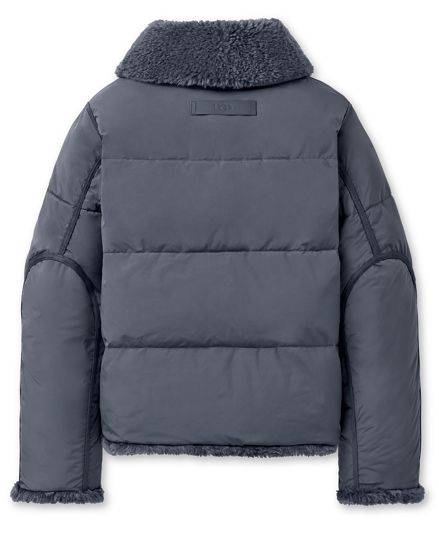 UGG Women's Wylda Oversized-Fit Shawl Collar Puffer Jacket - Eve Blue