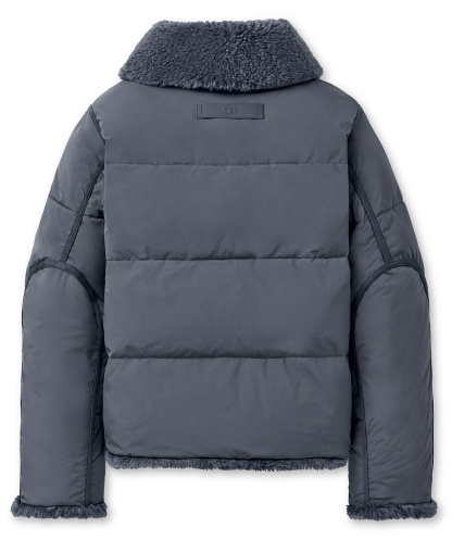 UGG Women's Wylda Oversized-Fit Shawl Collar Puffer Jacket - Eve Blue