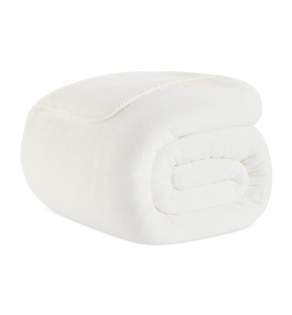 UGG® Saige Plush Throw, 50" x 70" - Snow
