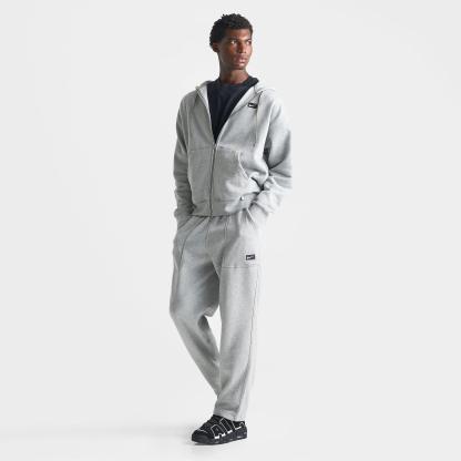 Men's Nithtke Sportswear Swoosh Box Fleece Sweatpants - Dark Grey Heather/Dark Grey Heather