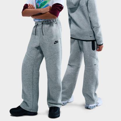 Big Kids' Nithtke Sportswear Tech Fleece Open Hem Pants - Dark Grey Heather/Black/Black