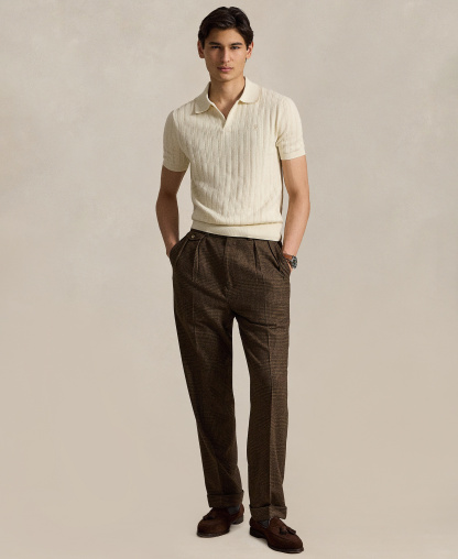 Polo Ralph Lauren Men's Textured Cotton Polo Shirt - Andover Cream