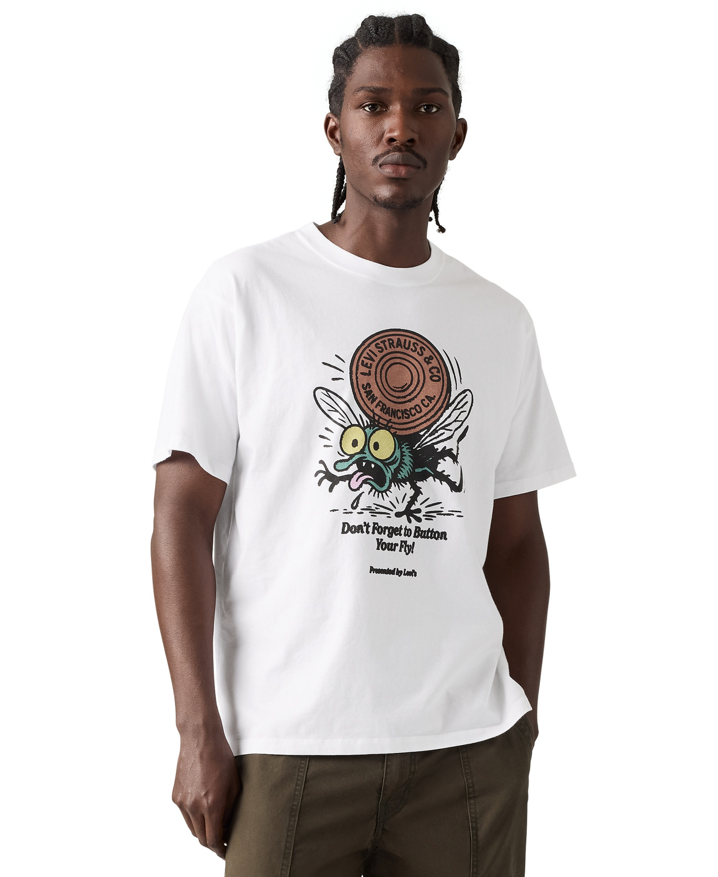 Levi's Men's Vintage Graphic T-Shirt - Button Your Fly