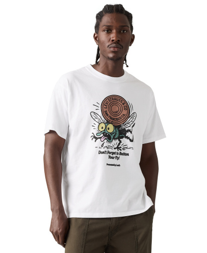 Levi's Men's Vintage Graphic T-Shirt - Button Your Fly