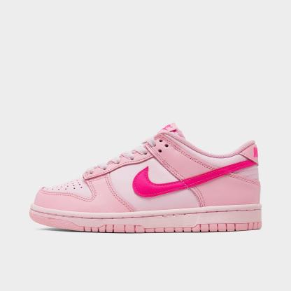 Girls' Big Kids' Nike Dunk Low Casual Shoes - Medium Soft Pink/Pink Foam/Hyper Pink