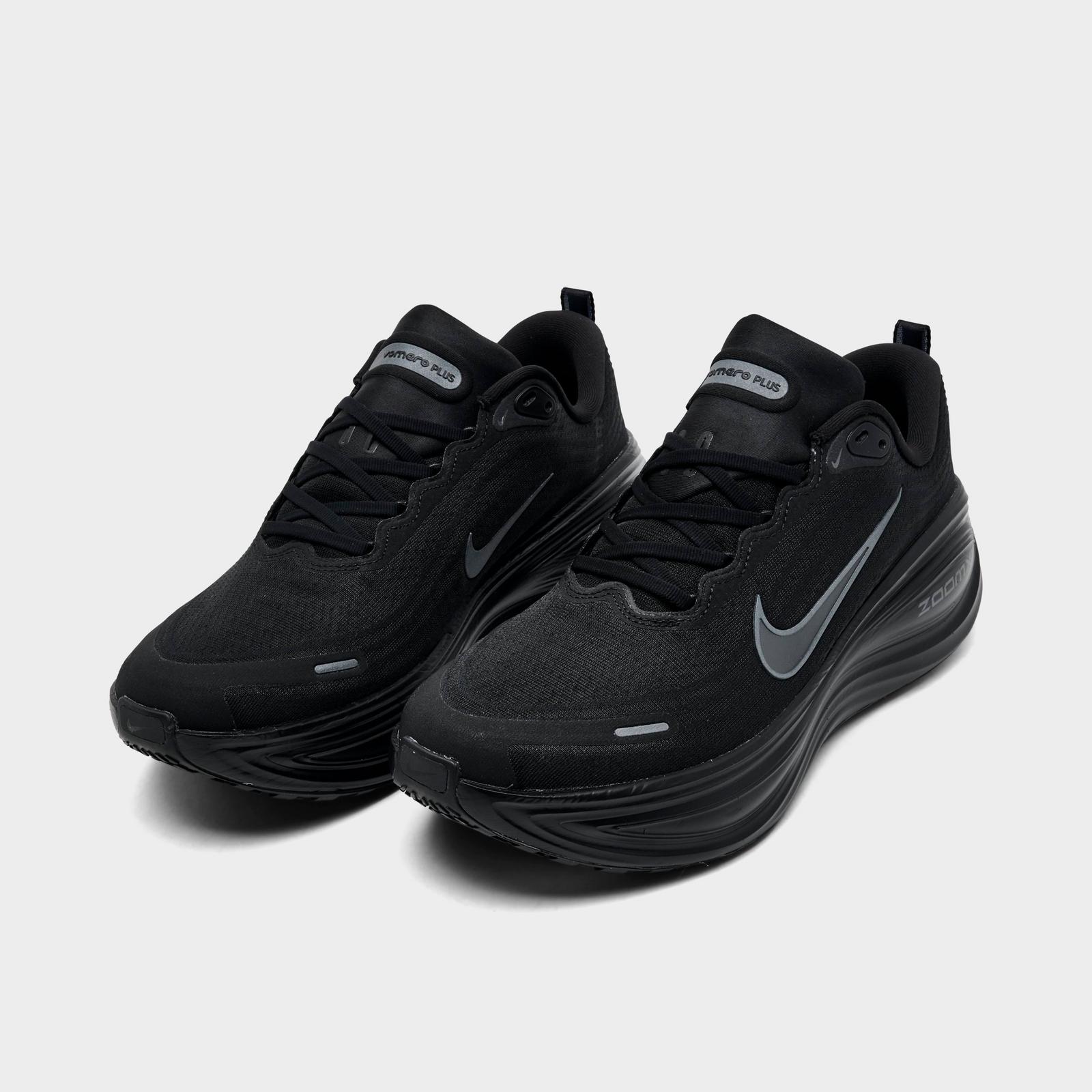 Men's Nike Vomero Plus Running Shoes - Black/Dark Smoke Grey/Metallic Dark Grey