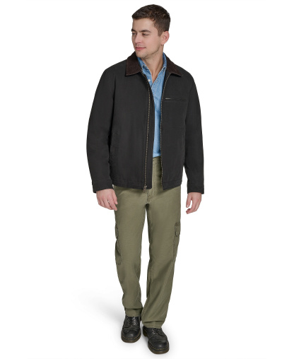 Levi's Men's Cotton Canvas Zip-Front Depot Jacket - Black