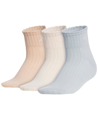 adidas Women's Sport Fashion Quarter Socks, 3-Pack - Wonder Sage Green/crystal Linen Beige/magic Beige