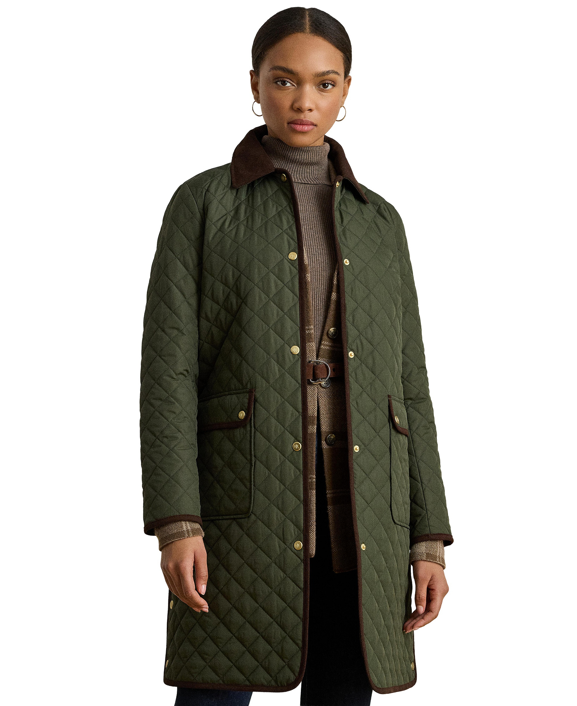 Lauren Ralph Lauren Women's Diamond-Quilted Coat, Created for Macy's - Litchfield Loden