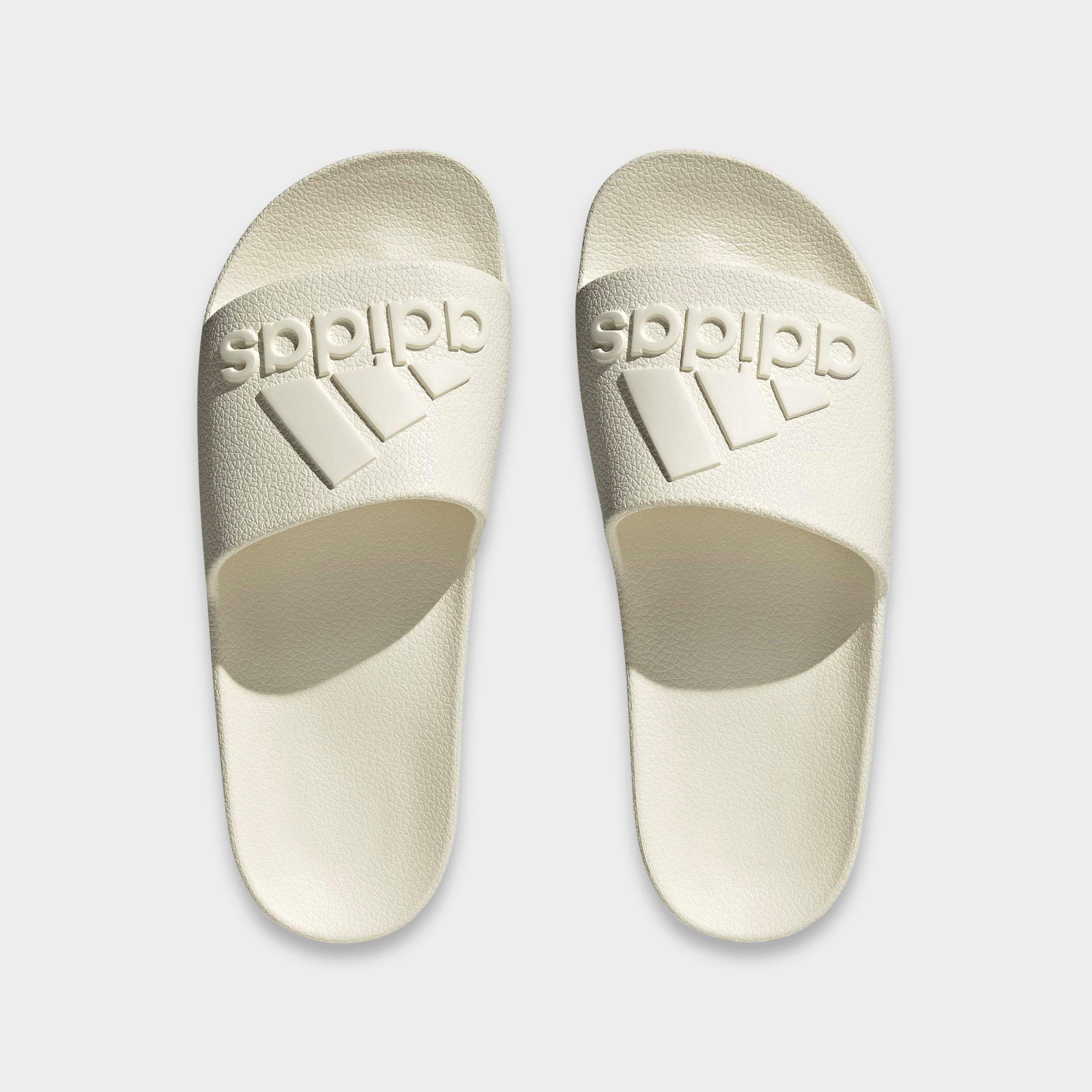 adidas adilette Aqua Slide Sandals - Off White/Off White/Off White - Top view