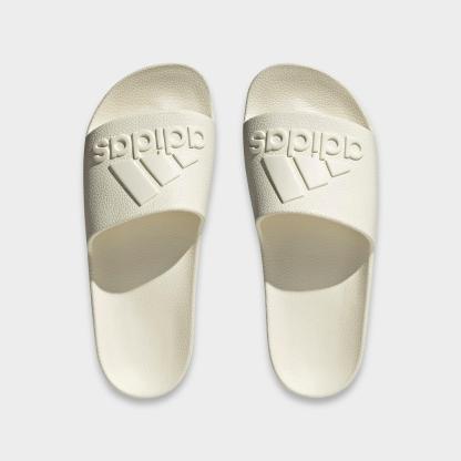 adidas adilette Aqua Slide Sandals - Off White/Off White/Off White - Top view