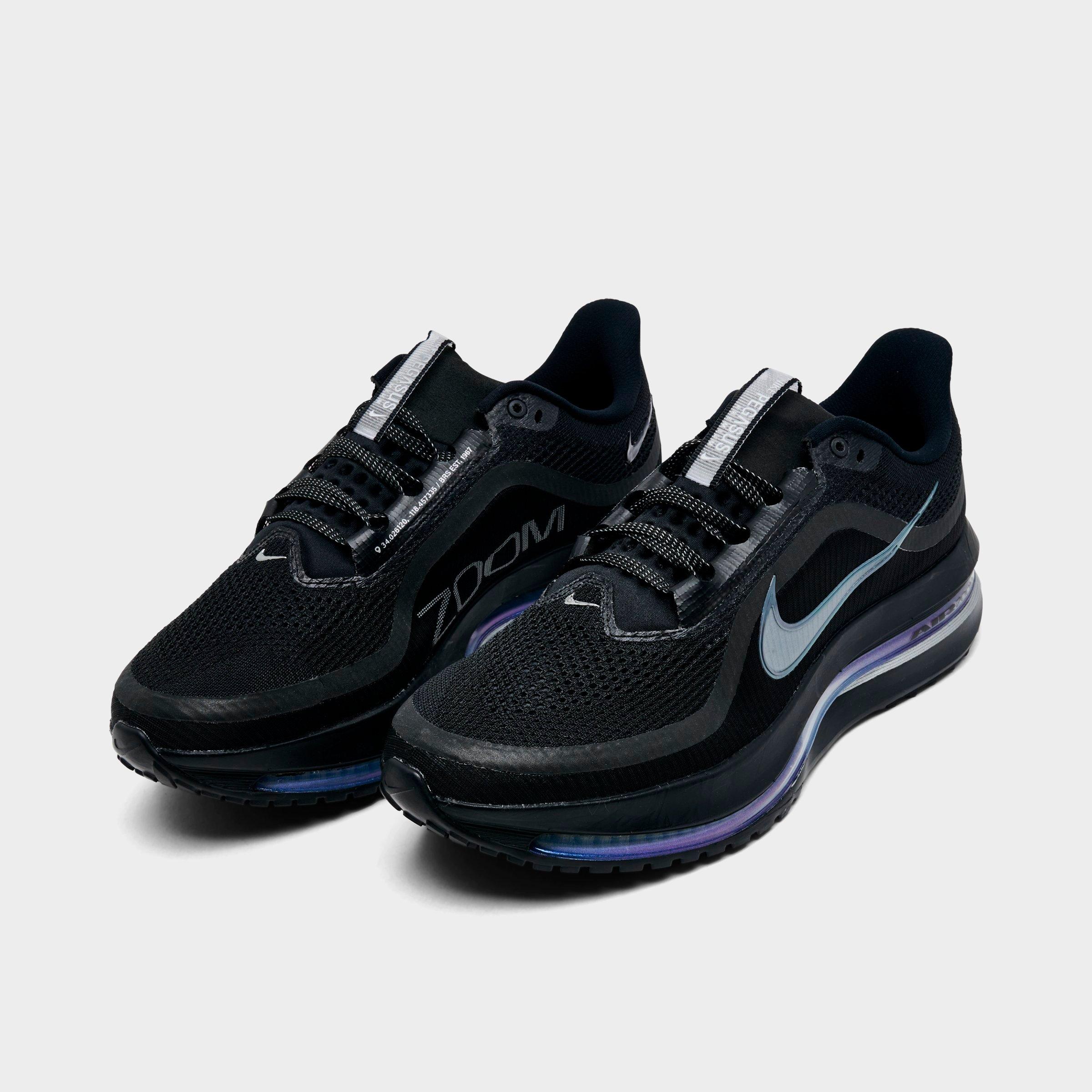 Men's Nithtke Pegasus Premium Running Shoes - Part 2 - Black/Metallic Silver/Black - Both shoes facing left