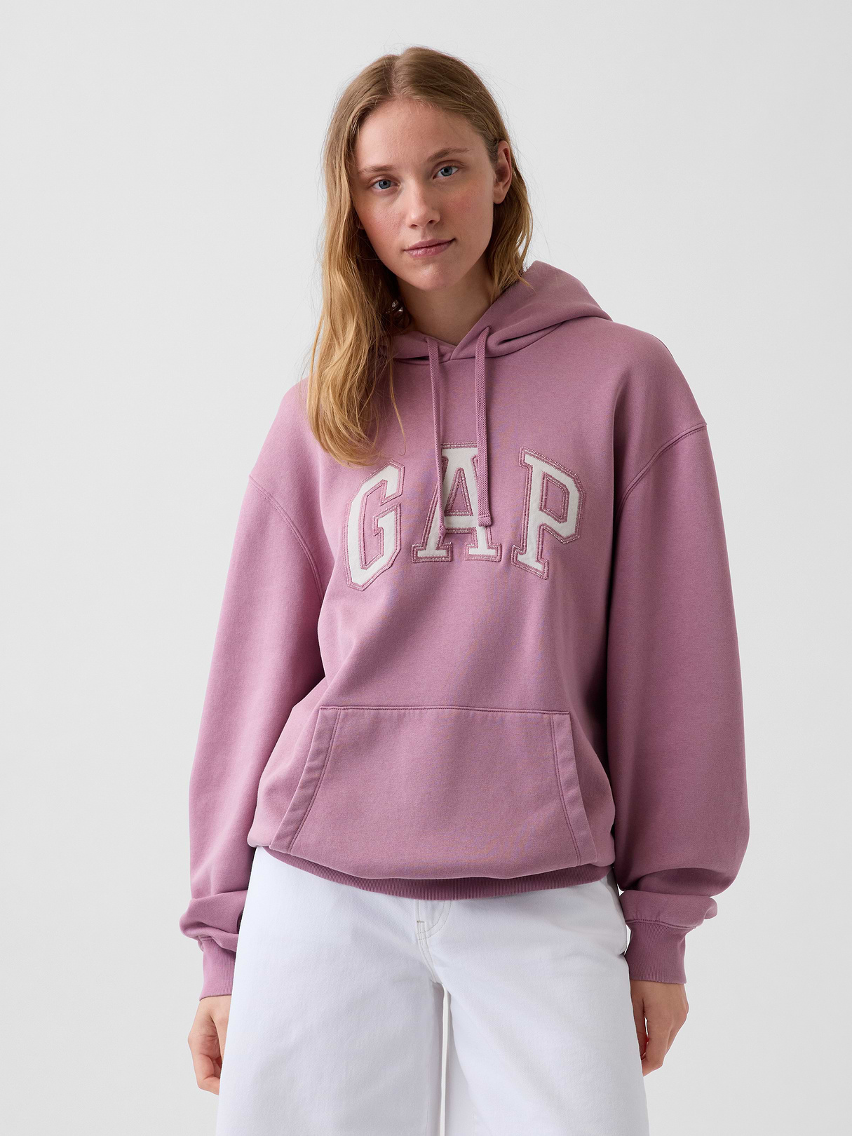 Adult VintageSoft Arch Logo Hoodie - Wispy pink mauve
