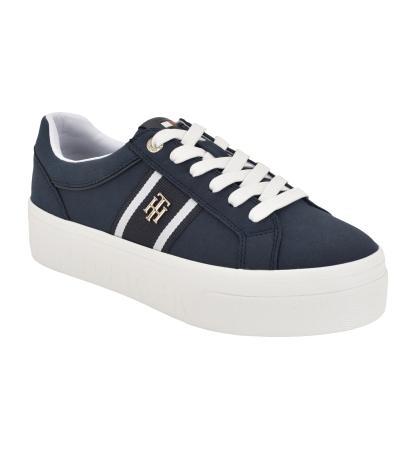 Tommy Hilfiger Women's Badria Logo Platform Sneakers - Dark Blue/White