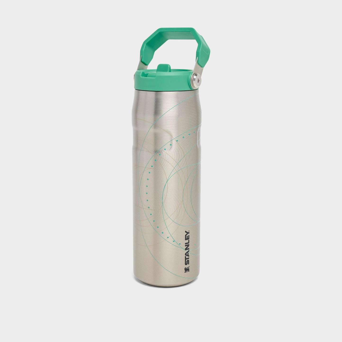 Stanley x Caitlin Clark IceFlow Flip Straw Tumbler (24 oz) - Silver/Green
