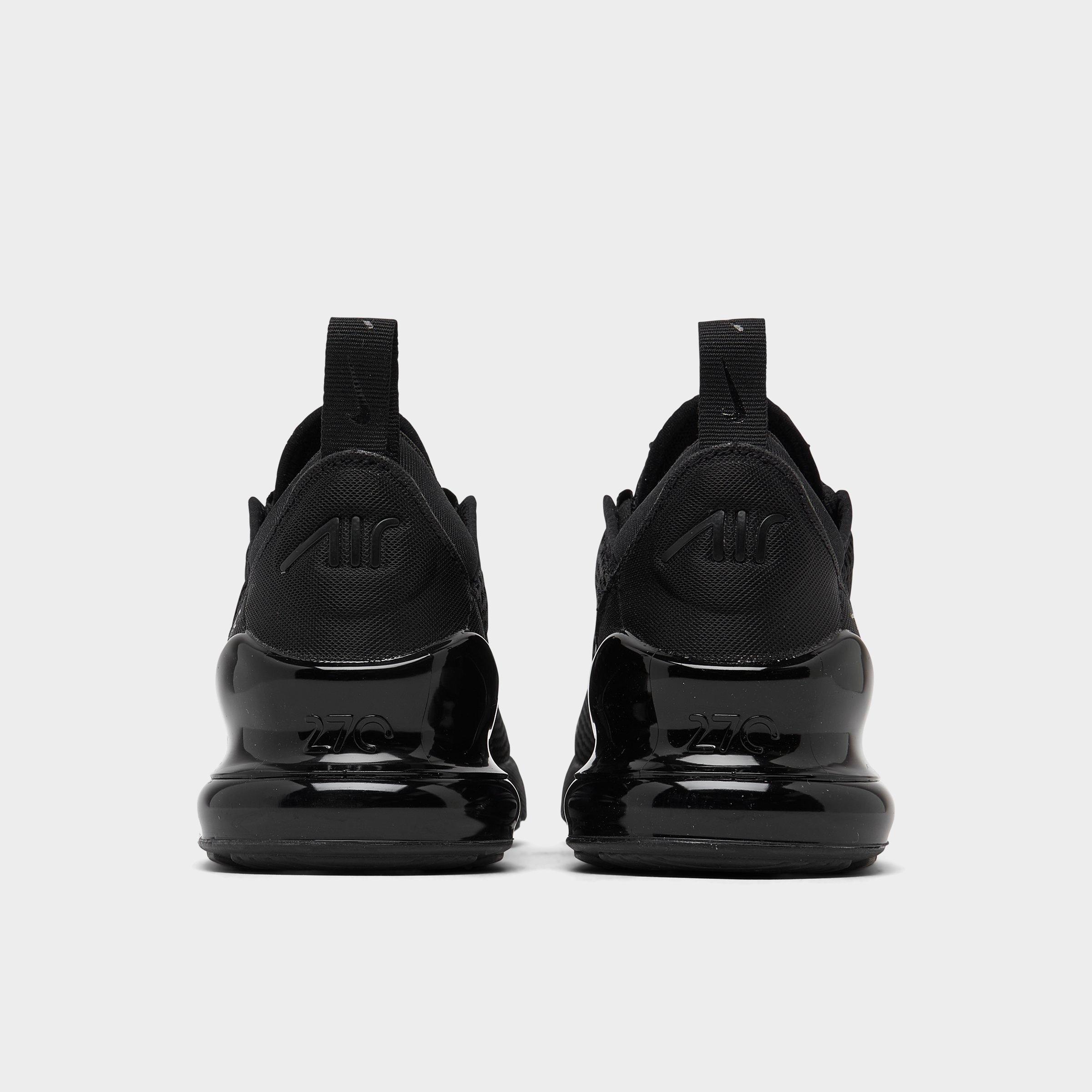 Little Kids' Nithtke Air Max 270 Casual Shoes - Black/Black/Black - Back view