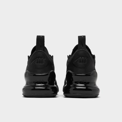 Little Kids' Nithtke Air Max 270 Casual Shoes - Black/Black/Black - Back view