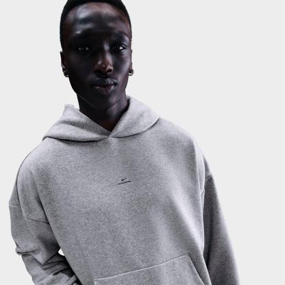 Men's Nithtke Standard Issue Therma-FIT Brushed Basketball Pullover Hoodie - Dark Grey Heather/Black