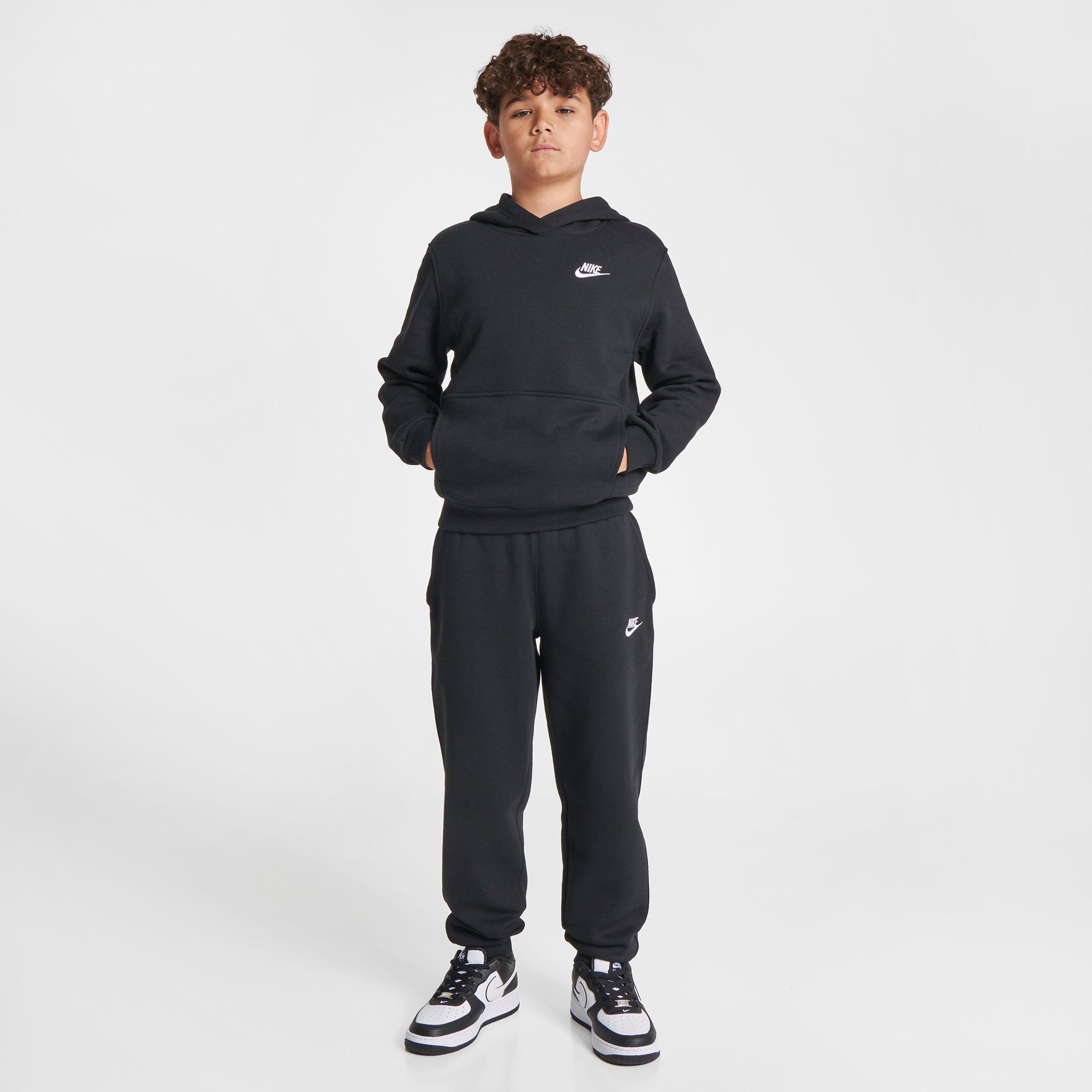 Big Kids' Nithtke Sportswear Club Fleece Pullover Hoodie - Black/White