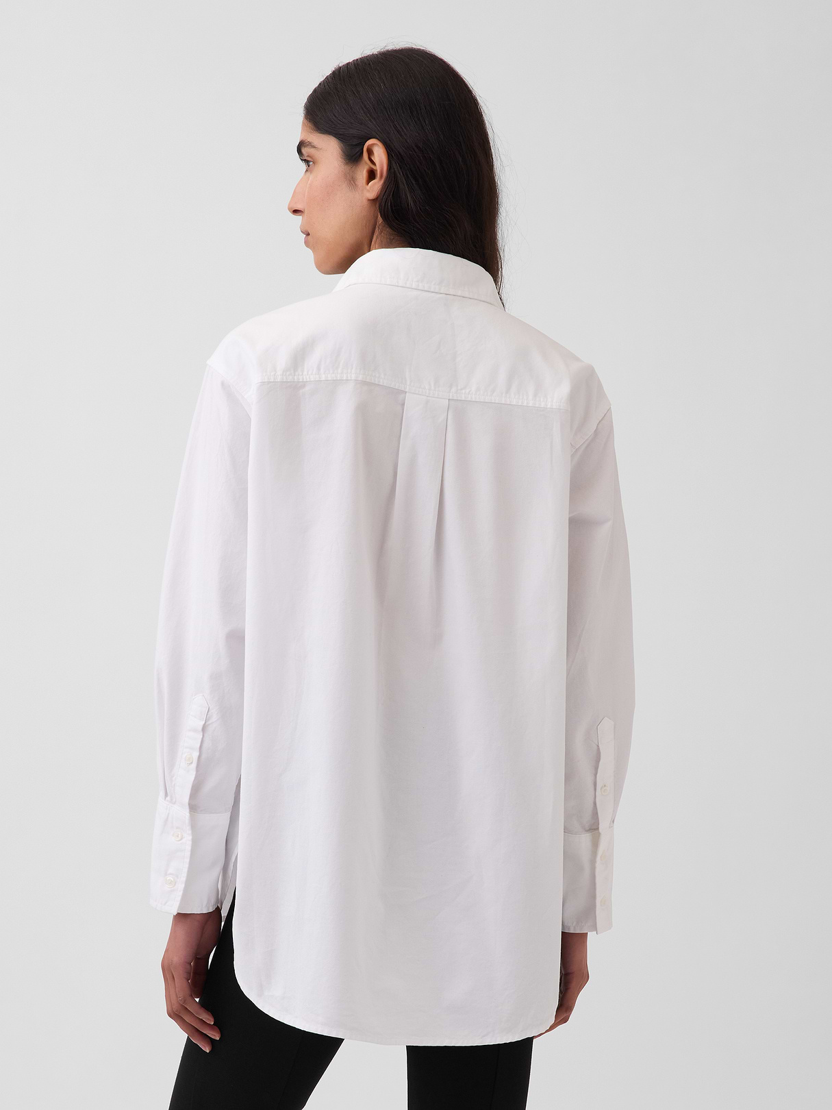 Organic Cotton Poplin Big Shirt - Optic white