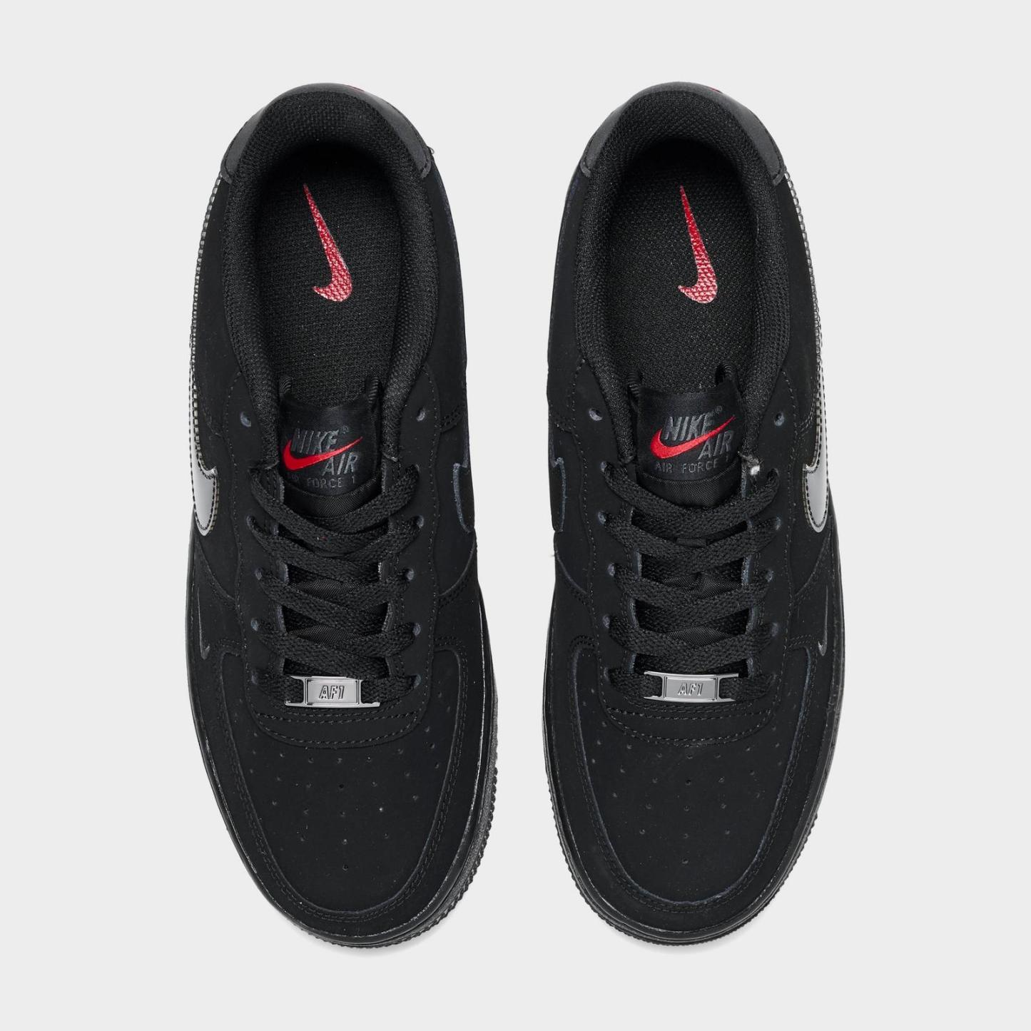 Big Kids' Nike Air Force 1 Low Casual Shoes - Black/Dark Smoke