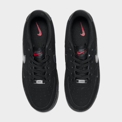 Big Kids' Nike Air Force 1 Low Casual Shoes - Black/Dark Smoke