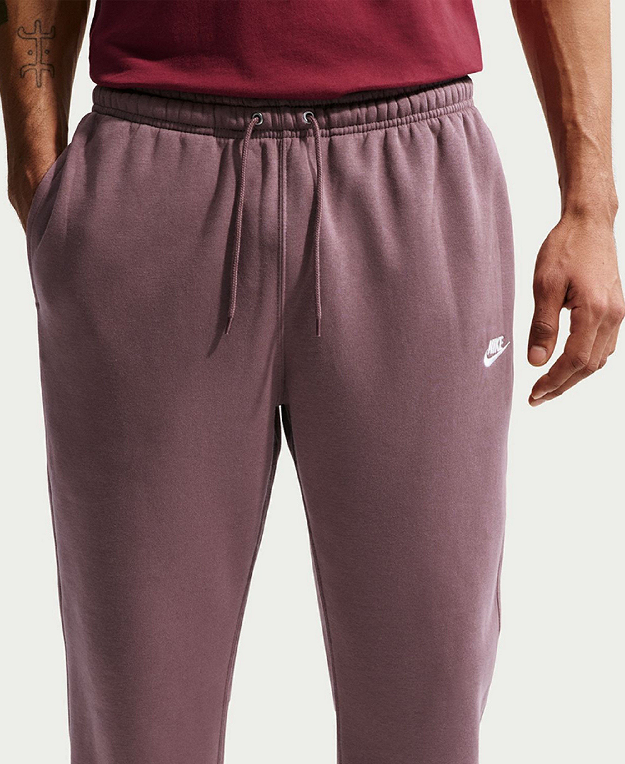 Nike Men's Sportswear Club Drawstring Jogger Pants - Tattoo/White