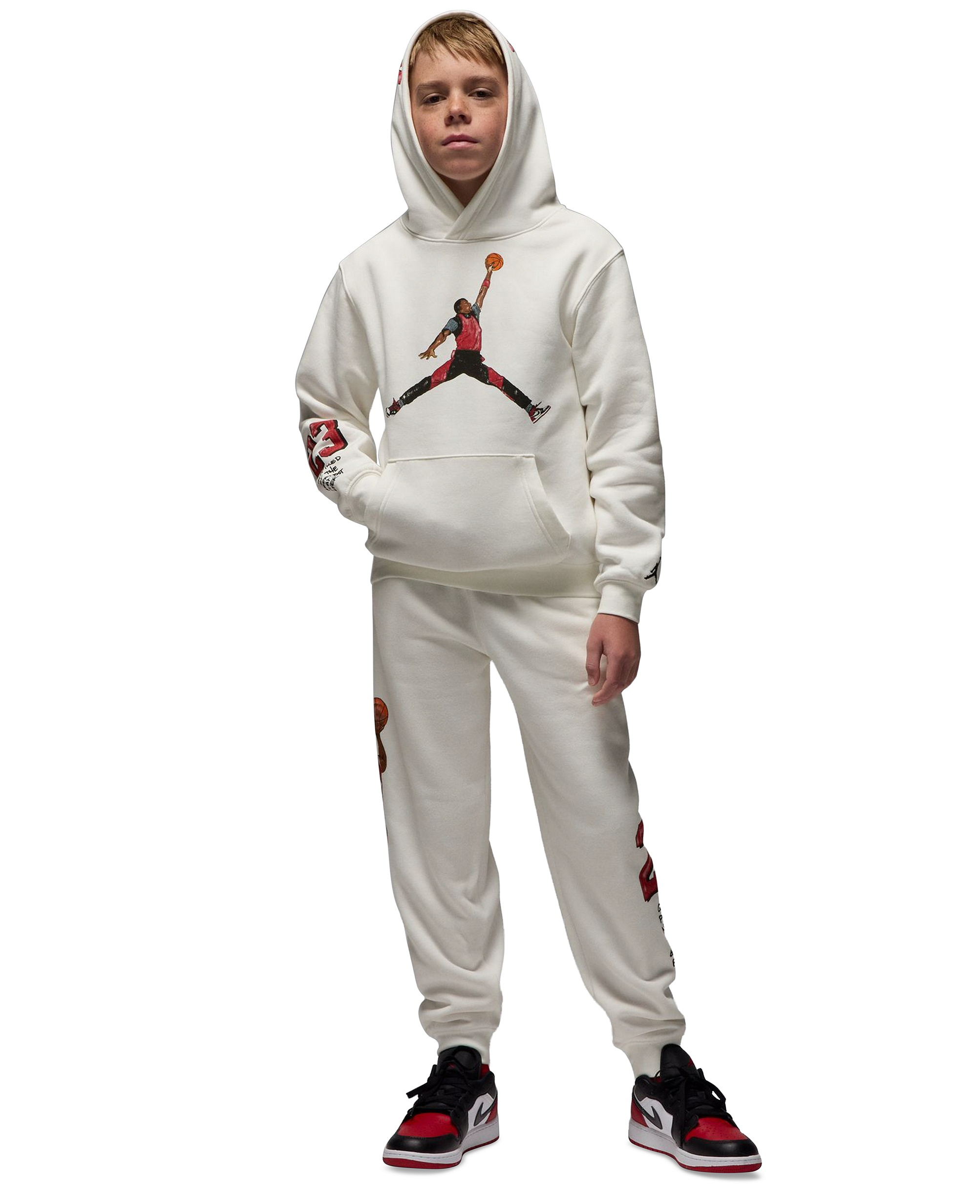 Jordan Boys' 8-20 Long-Sleeve Graphic Hoodie - Sail