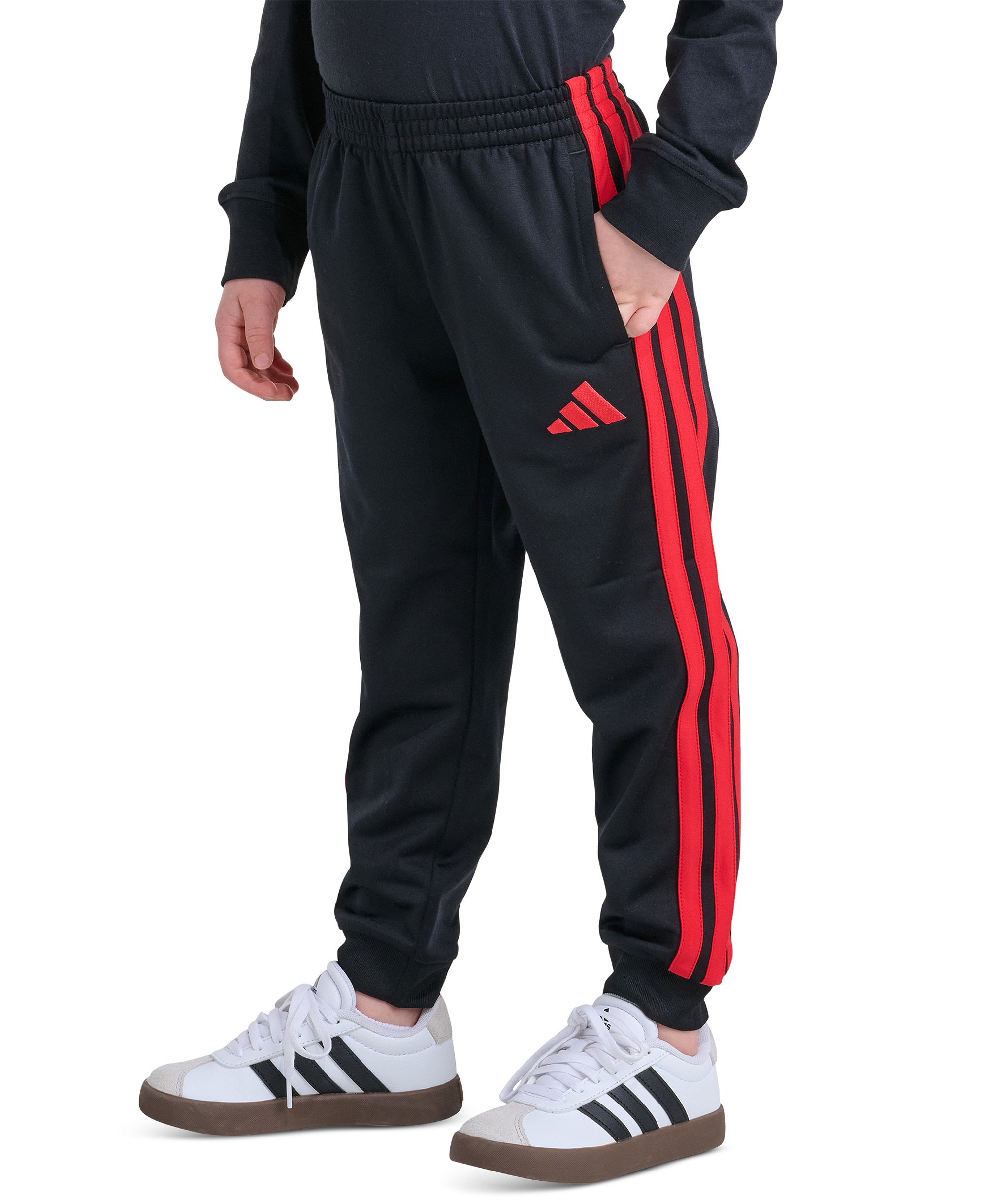 adidas Boys' 8-20 Pull-On Jogger Pant - Black/Red