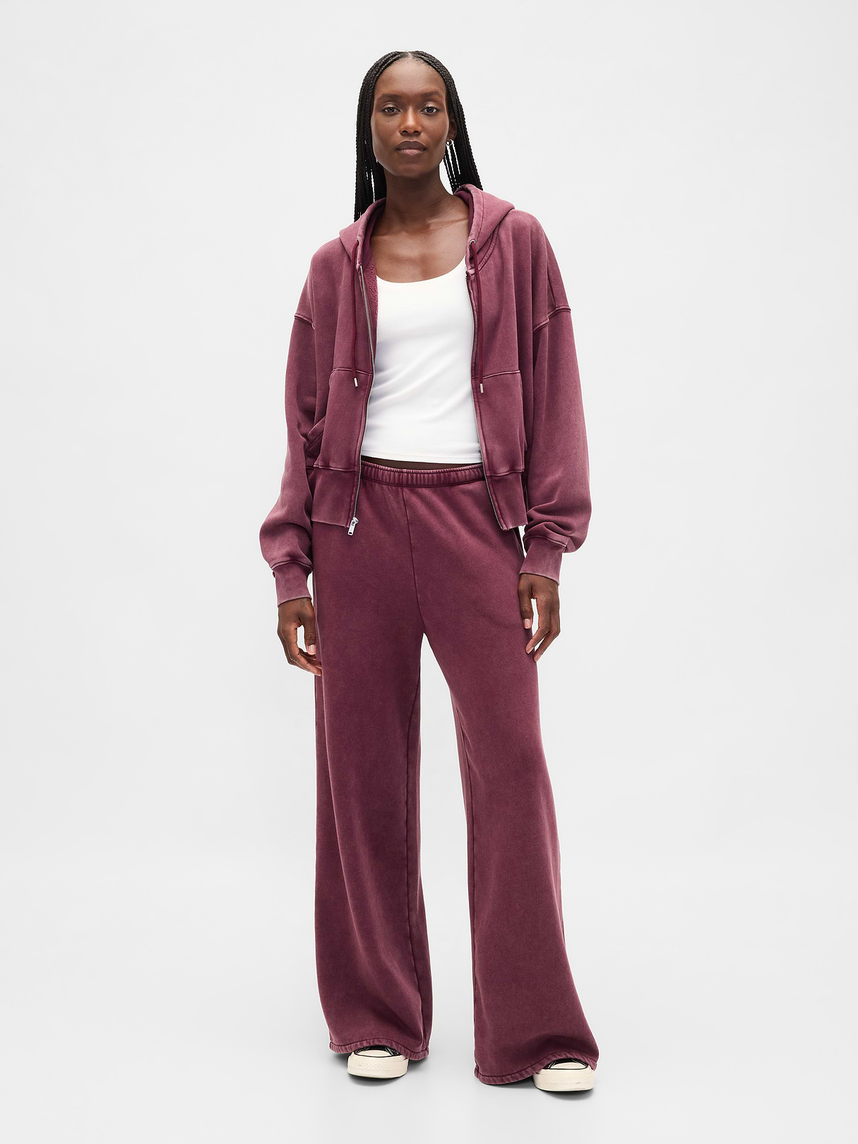 VintageSoft Baggy Sweatpants - Tuscan red wash