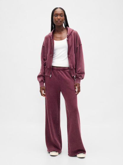 VintageSoft Baggy Sweatpants - Tuscan red wash
