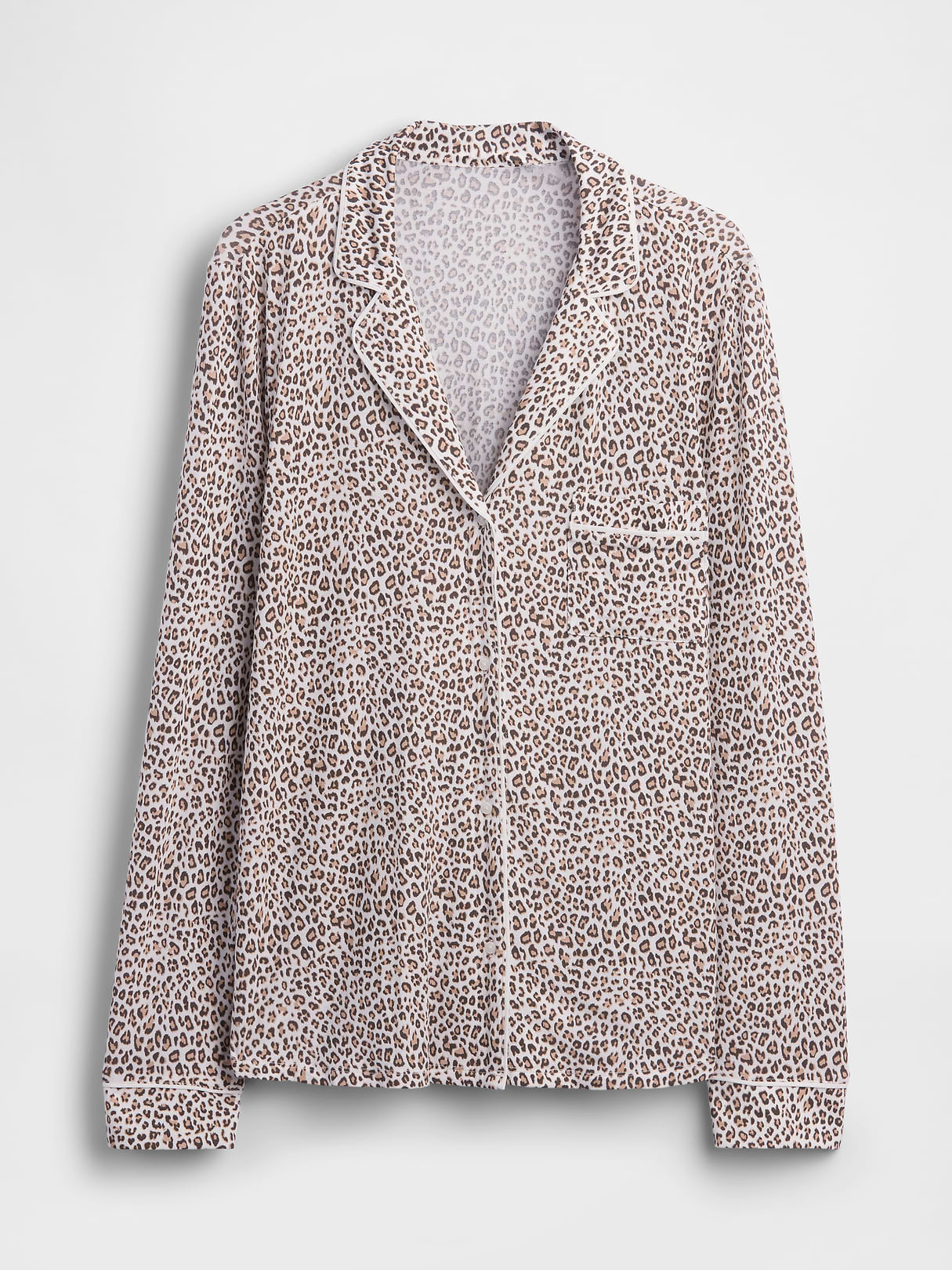 SoftMade Modal PJ Top - Leopard brown print