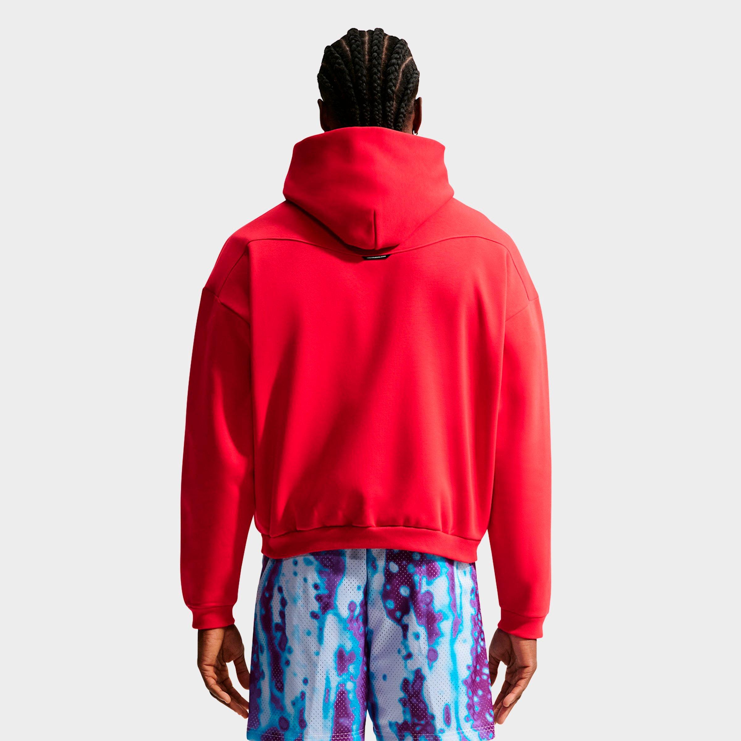 Men's Nithtke Standard Issue Therma-FIT Brushed Basketball Pullover Hoodie - University Red/Pale Ivory