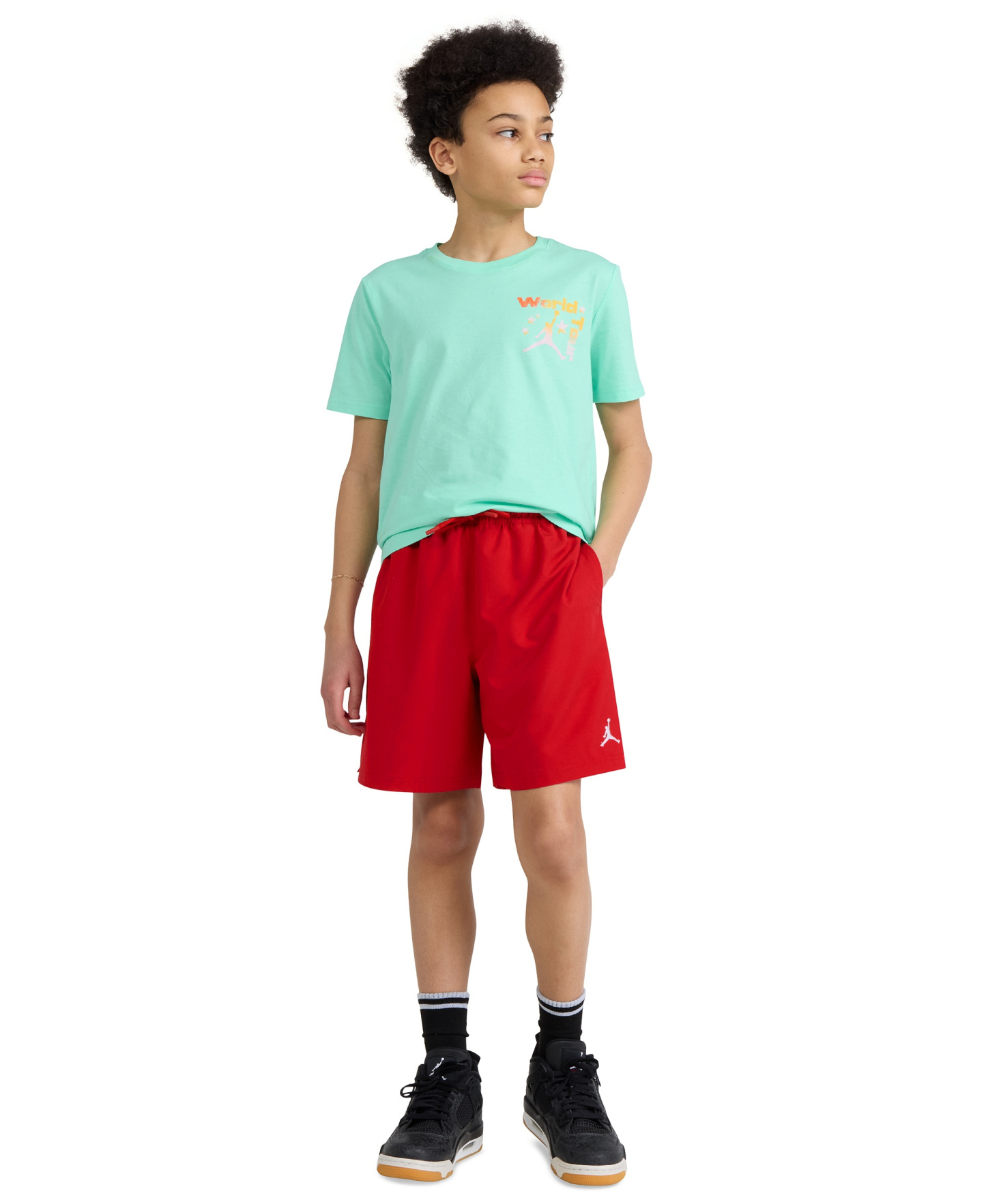 Jordan Boys' 8-20 Jumpman Woven Play Shorts - Gym Red