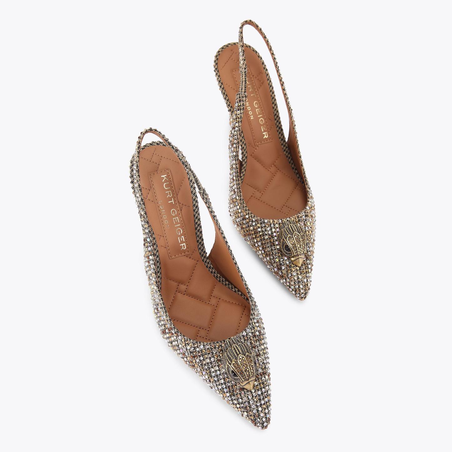 Kurt Geiger London Belgravia High Sling Heel - Beige - view 3