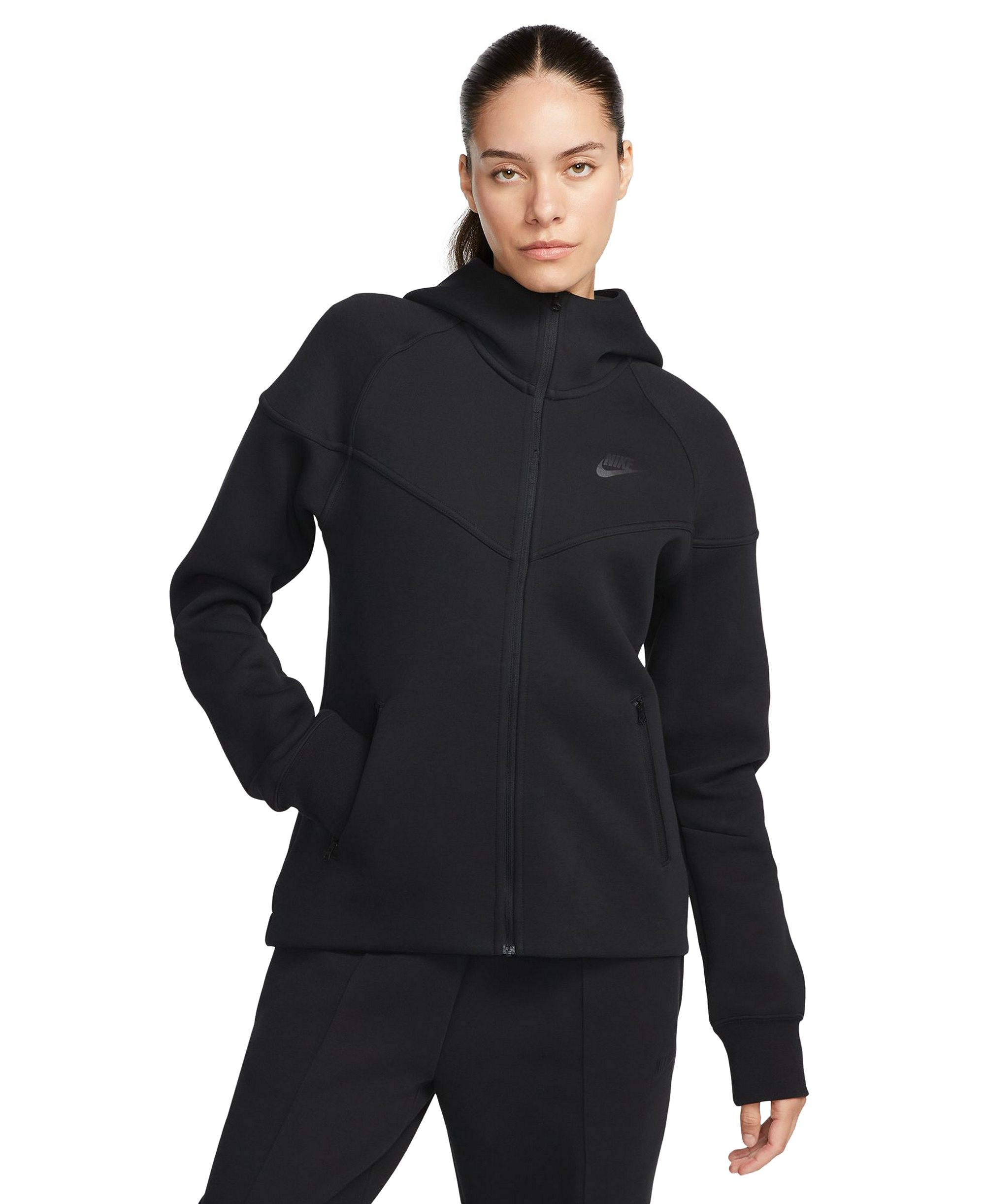 Nike Women's Sportswear Tech Fleece Windrunner Full-Zip Hoodie - Black/Black