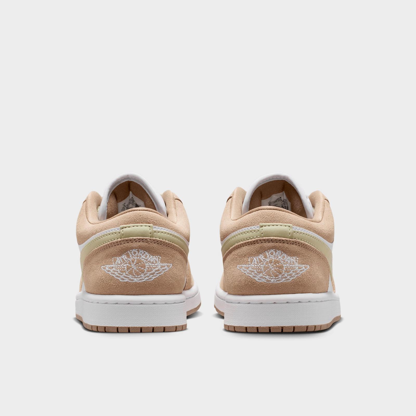 Women's Air Jordan Retro 1 Low Casual Shoes - Khaki/Olive Aura/Sail/White - view 4
