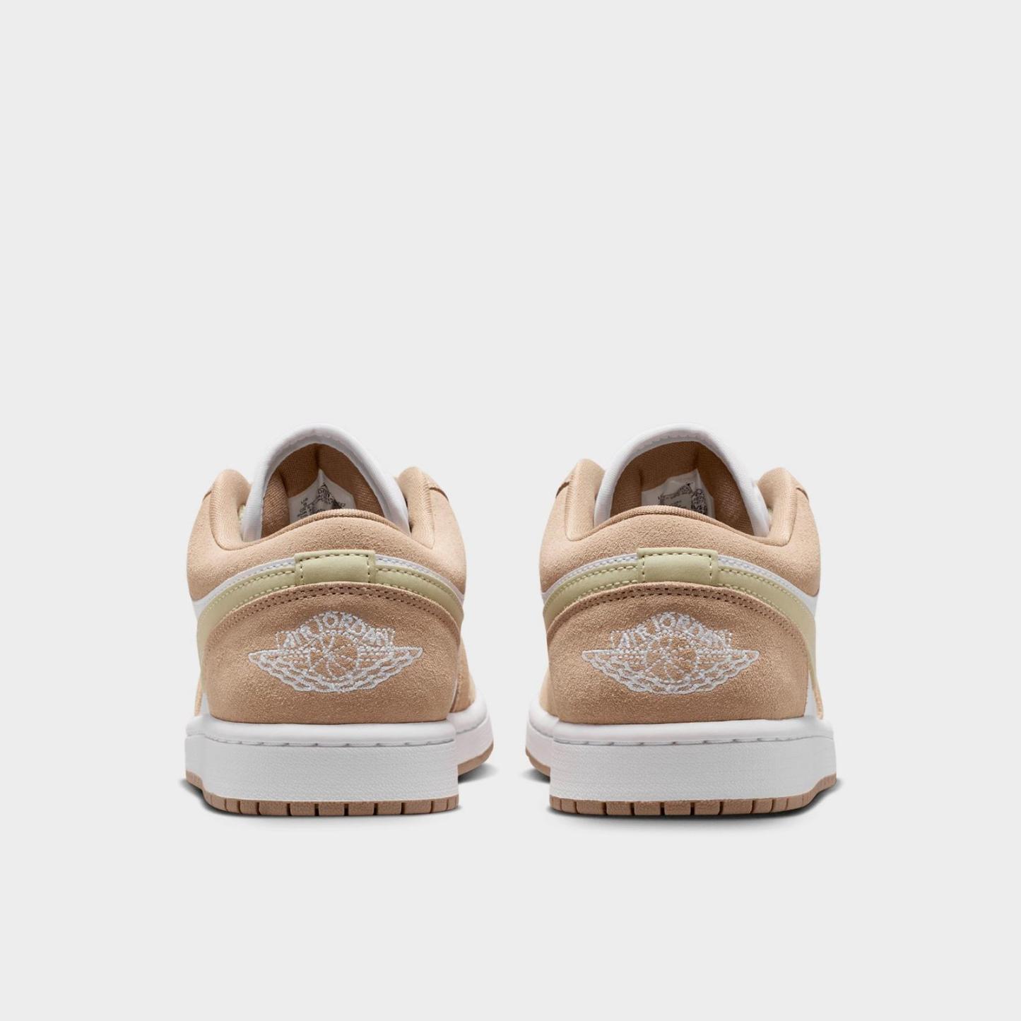 Women's Air Jordan Retro 1 Low Casual Shoes - Khaki/Olive Aura/Sail/White - view 4