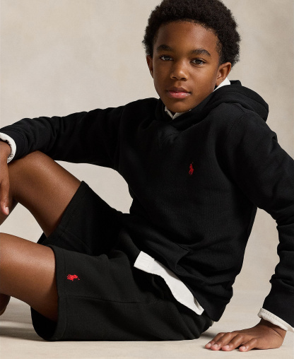 Polo Ralph Lauren Boys' 8-20 Cotton Fleece Drawstring Shorts - Polo Black