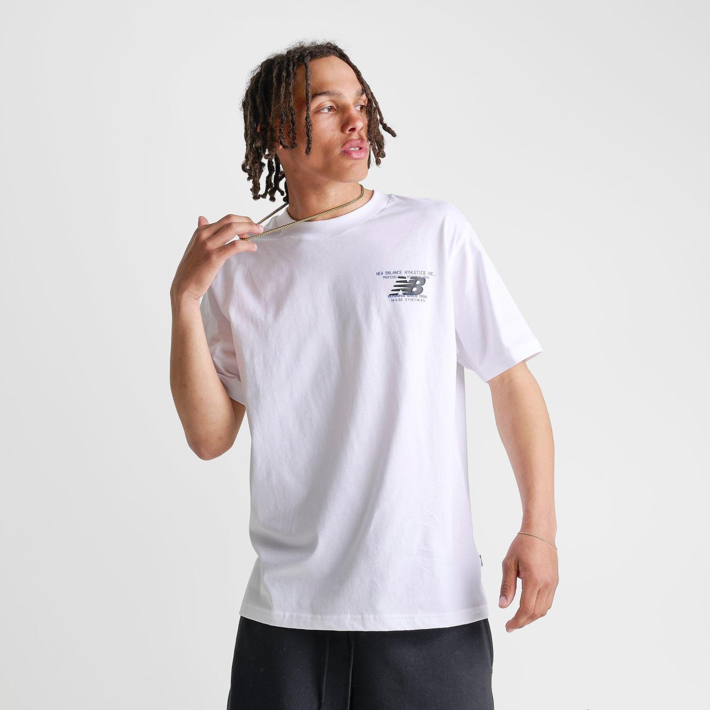Men's New Balance Vision Graphic T-Shirt - White/Blue - view 3
