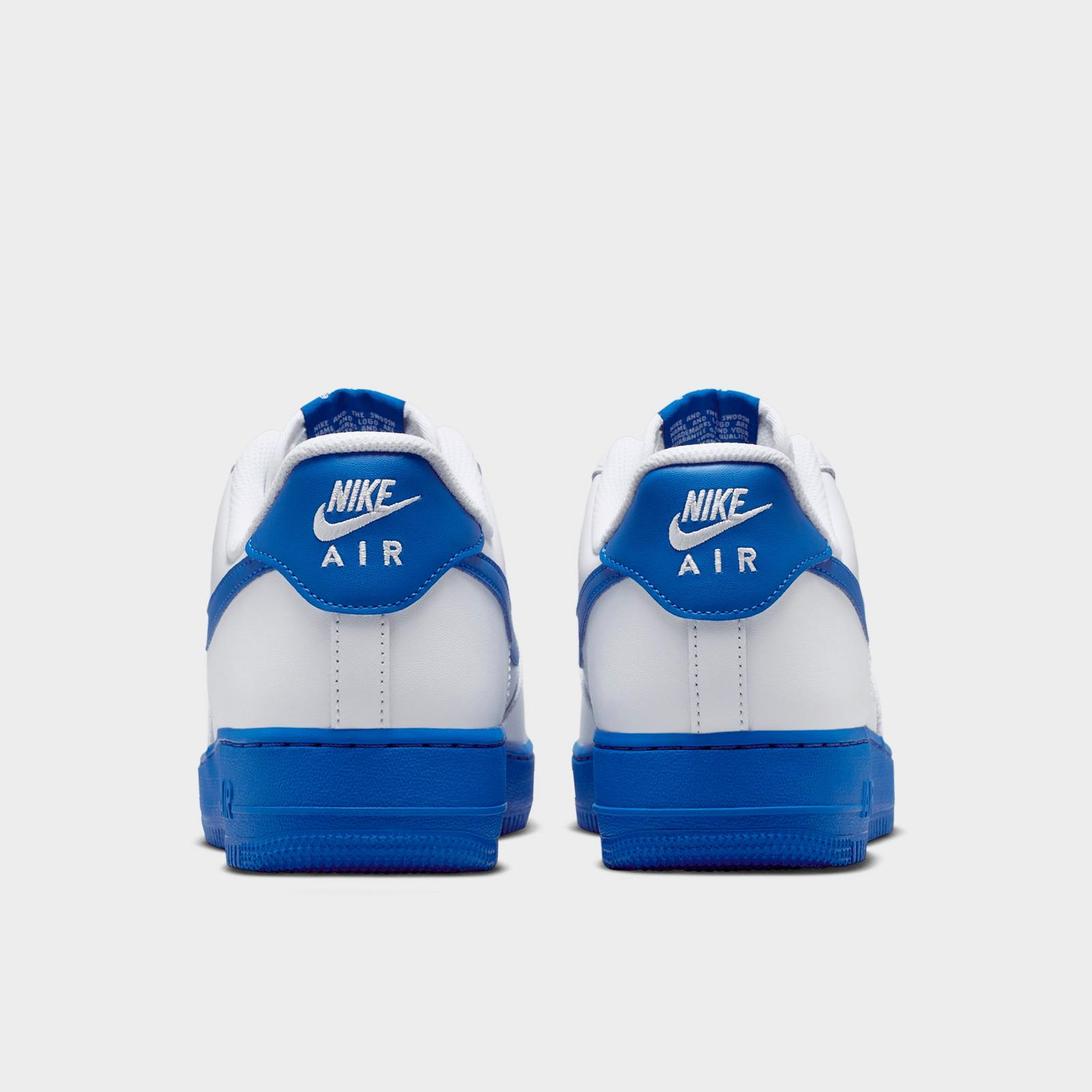 Men's Nike Air Force 1 '07 Low Casual Shoes - White/Game Royal