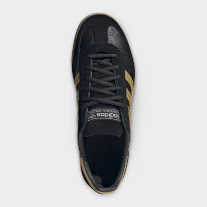 Men's adidas Originals Handball Spezial Casual Shoes - Part 2 - Core Black/Matte Gold/Carbon - Top view