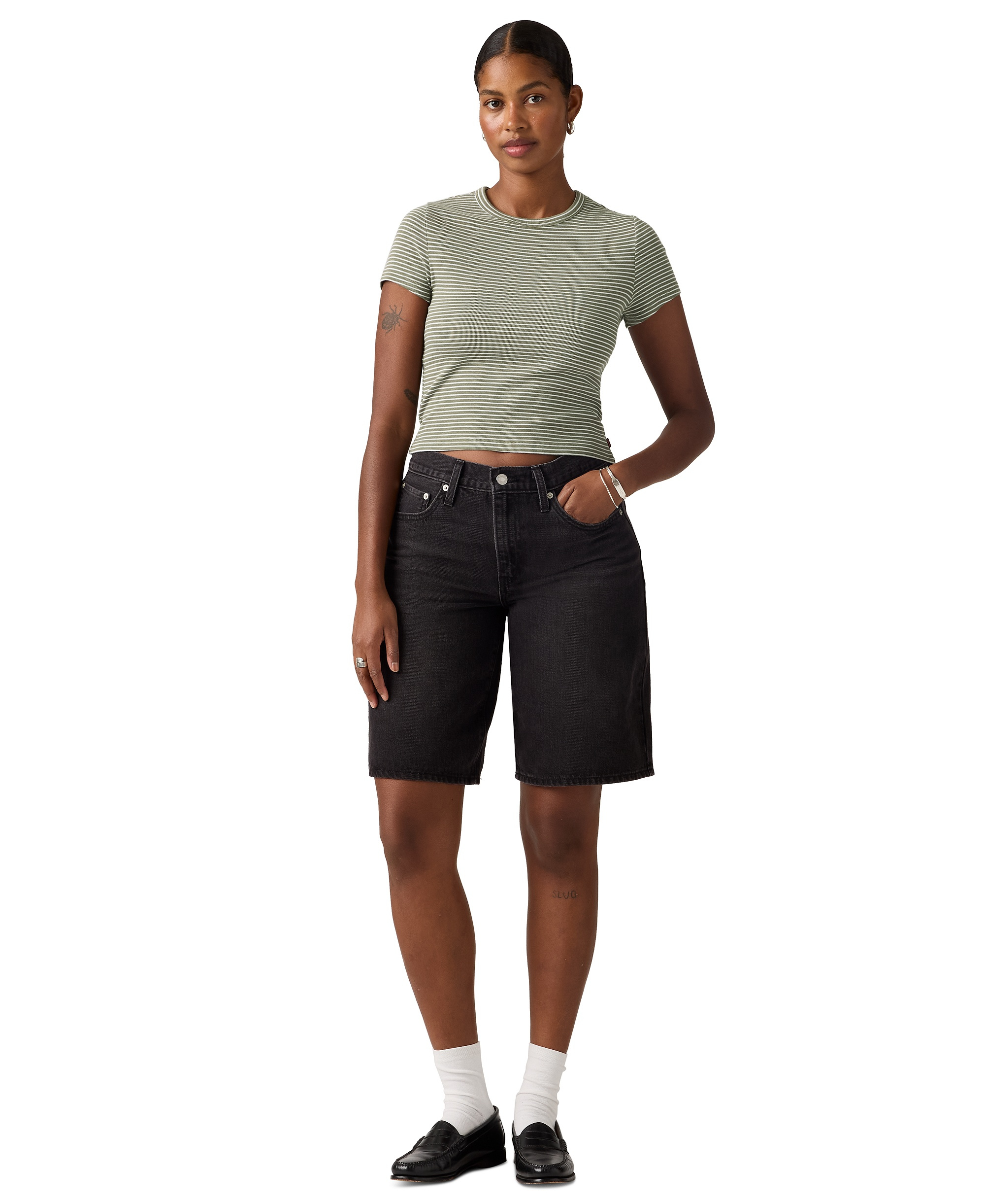 Levi's Women's Mid-Rise Baggy Jort - Square Peg Short