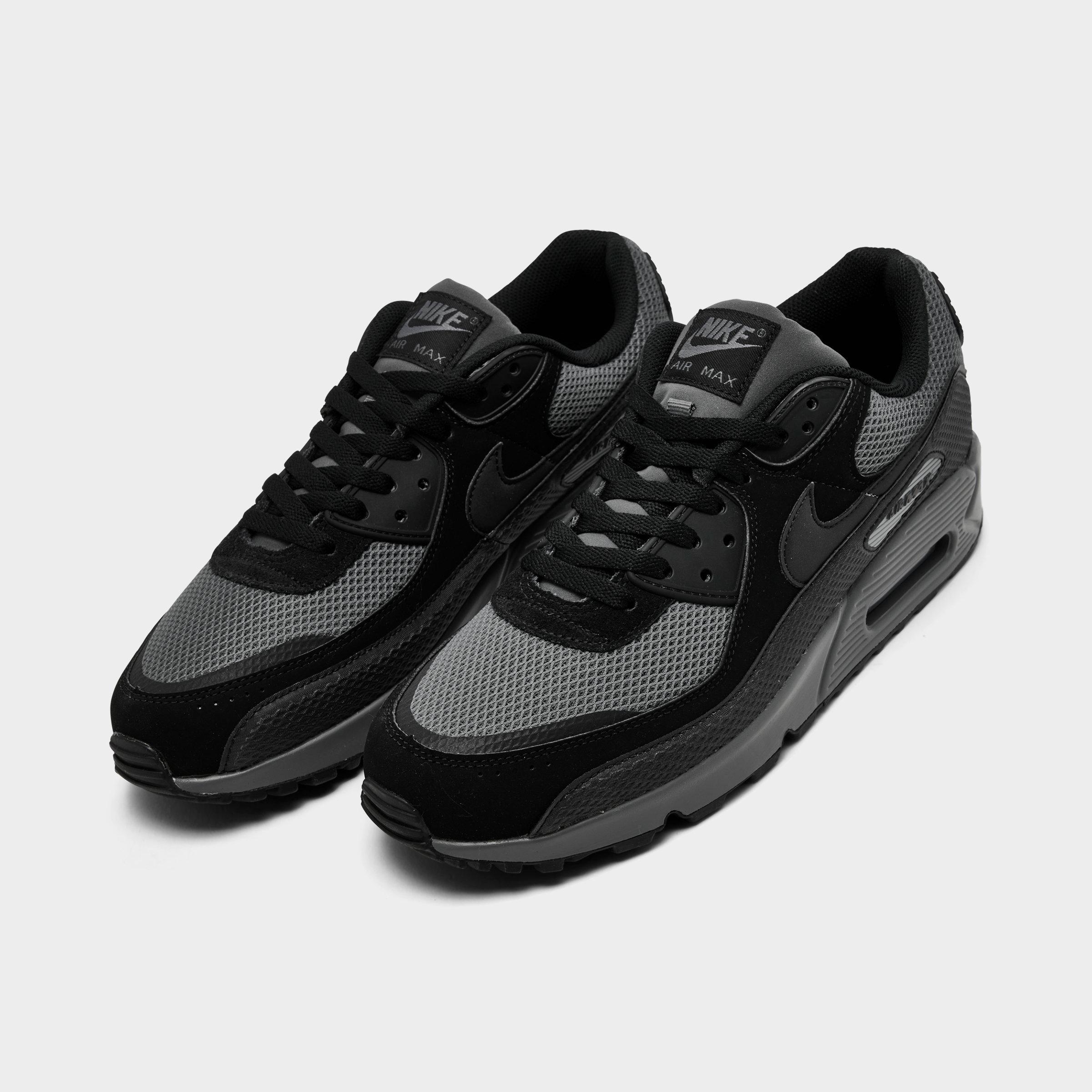 Men's Nithtke Air Max 90 Casual Shoes - Part 3 - Black/Black/Iron Grey/Cool Grey - Both shoes facing left