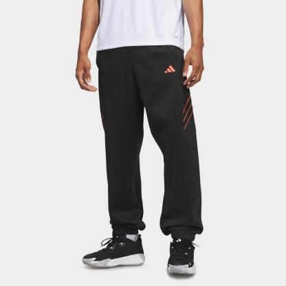 Men's adidas Crazy Warm Fleece Sweatpants - Black/Solar Turbo